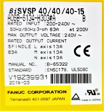 FANUC A06B-6134-H303#A | In Stock Ships Overnight